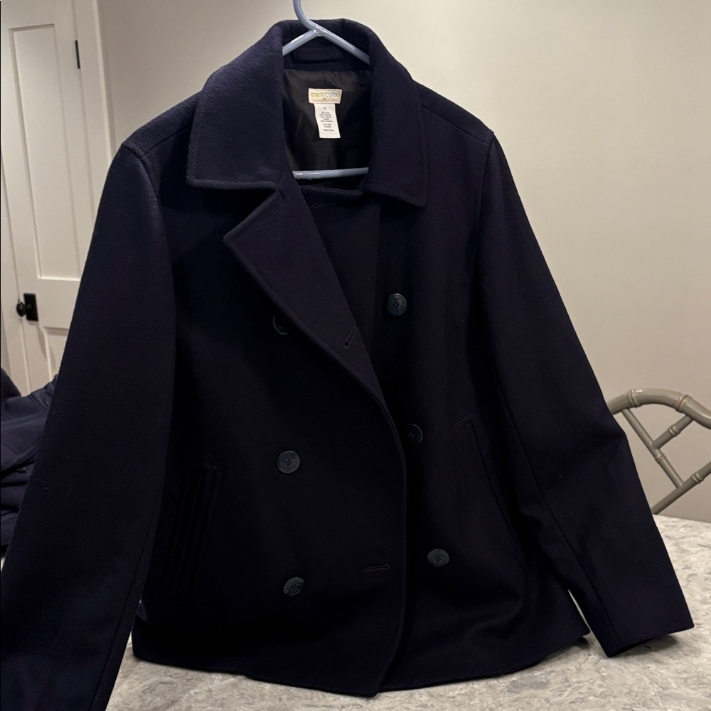 Crewcuts Kids Navy Wool Peacoat - Picture 3 of 4